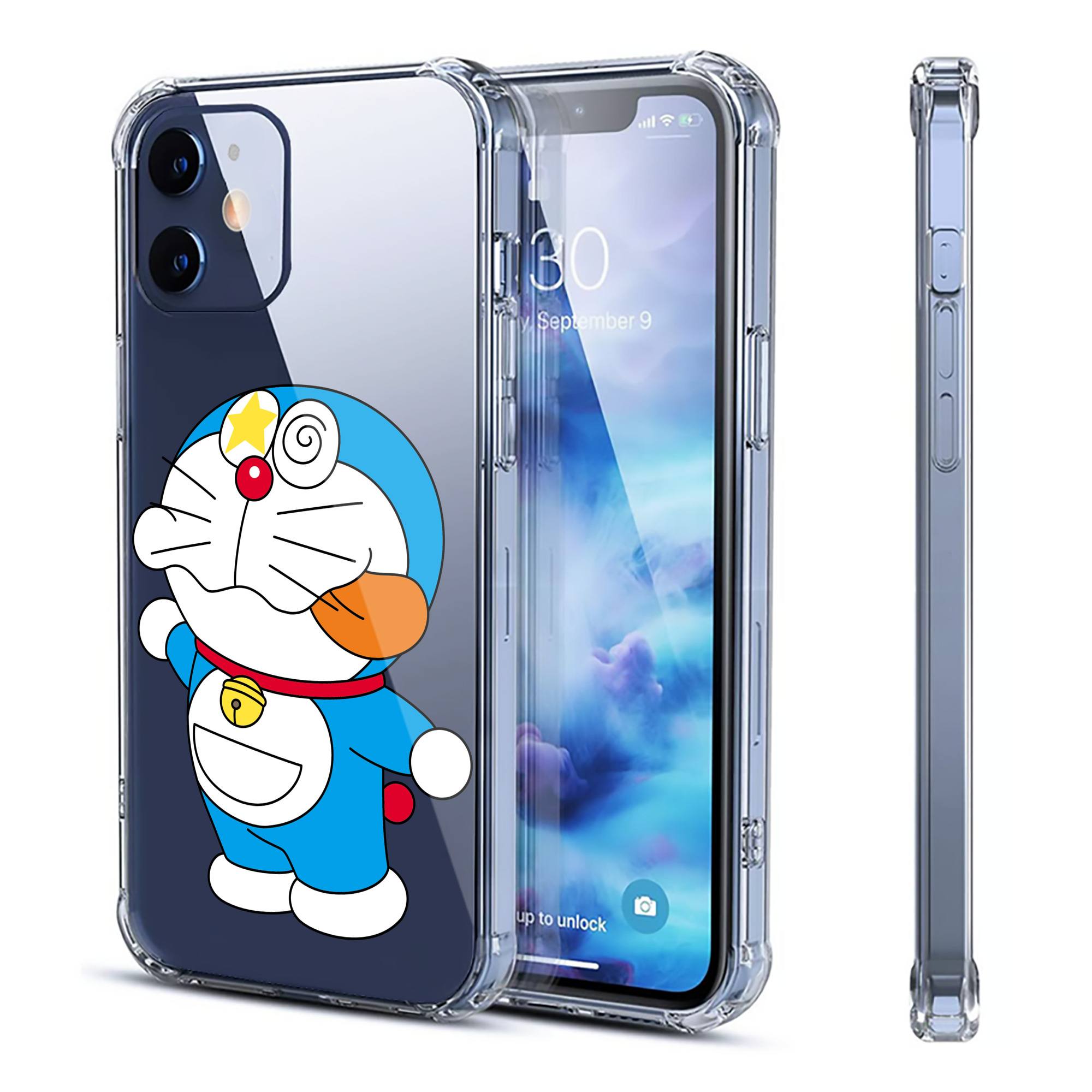 （画像用） ドラえもん Doraemon 【iPhone 12シリーズ対応】透明スマホケース（クリアソフトケース）
